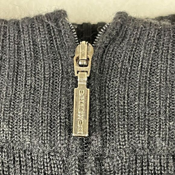 VTG Demetre Pullover Sweater Mens Medium Black Knit 1/4 Zip Wool Blend Hong Kong - Picture 5 of 14
